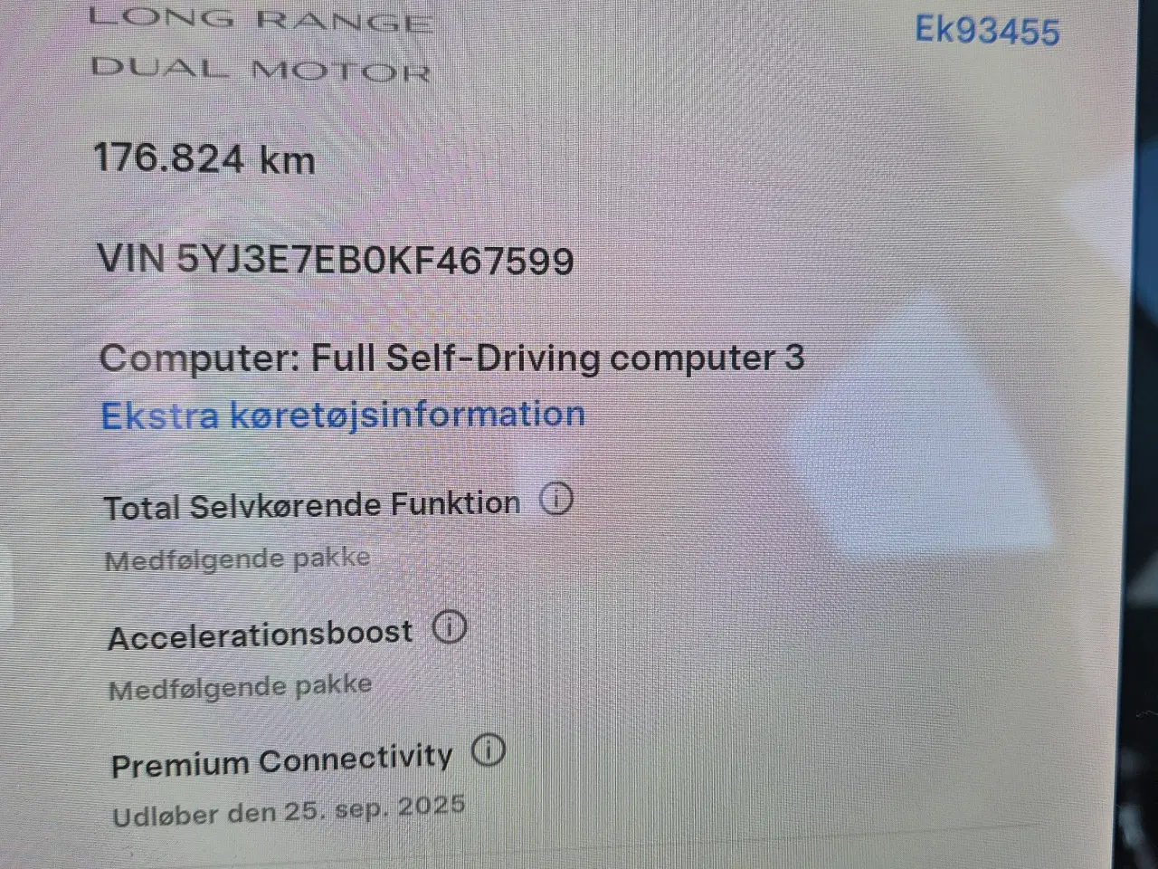 Billede 14 - 2020 Tesla (NYSYNET) 3 Long Range AWD – 476 HK –