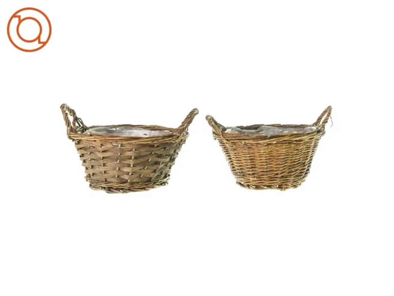Billede 1 - Kurv i flet (2 styk)