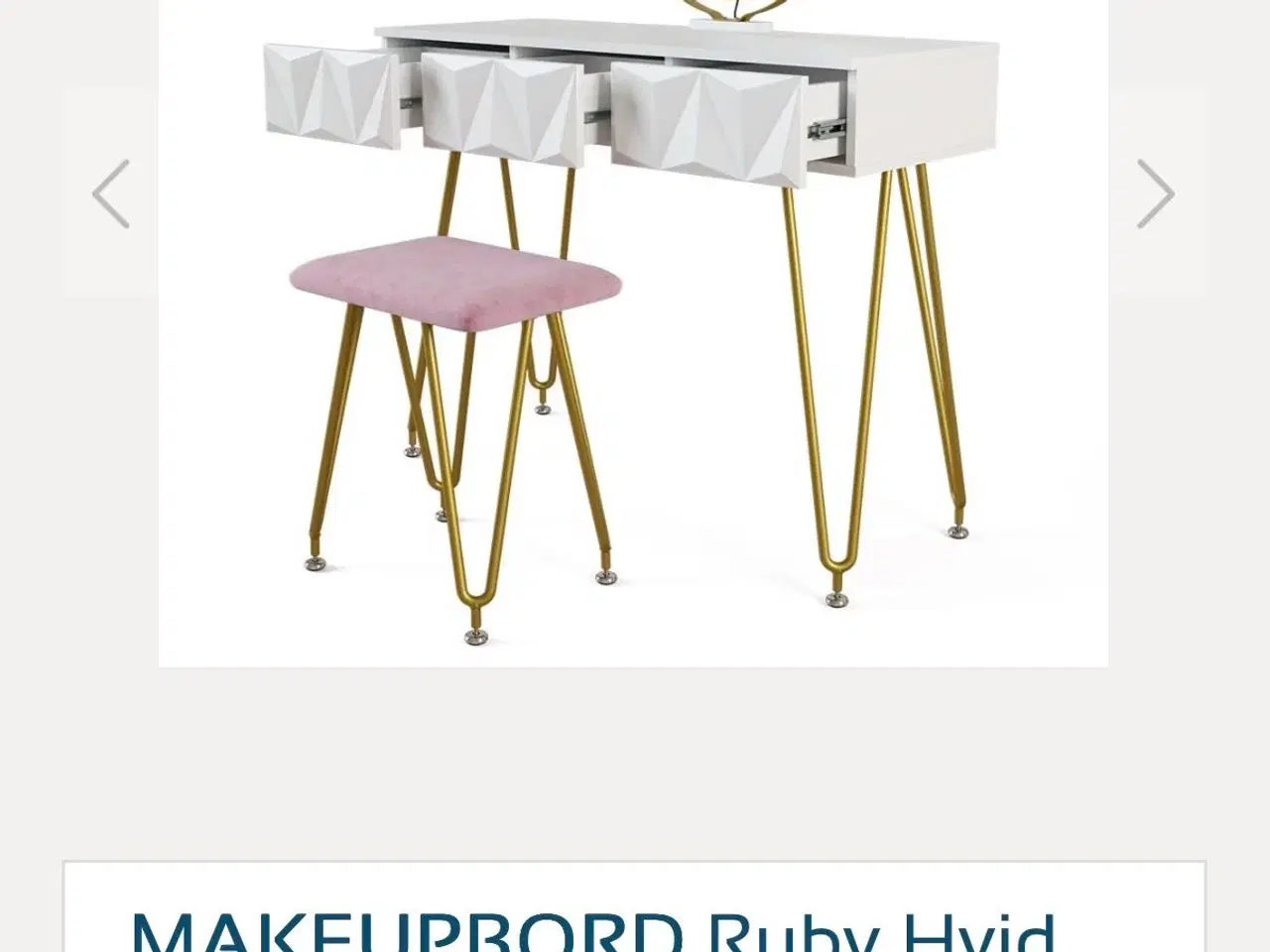 Billede 1 - Makeupbord med spejle 