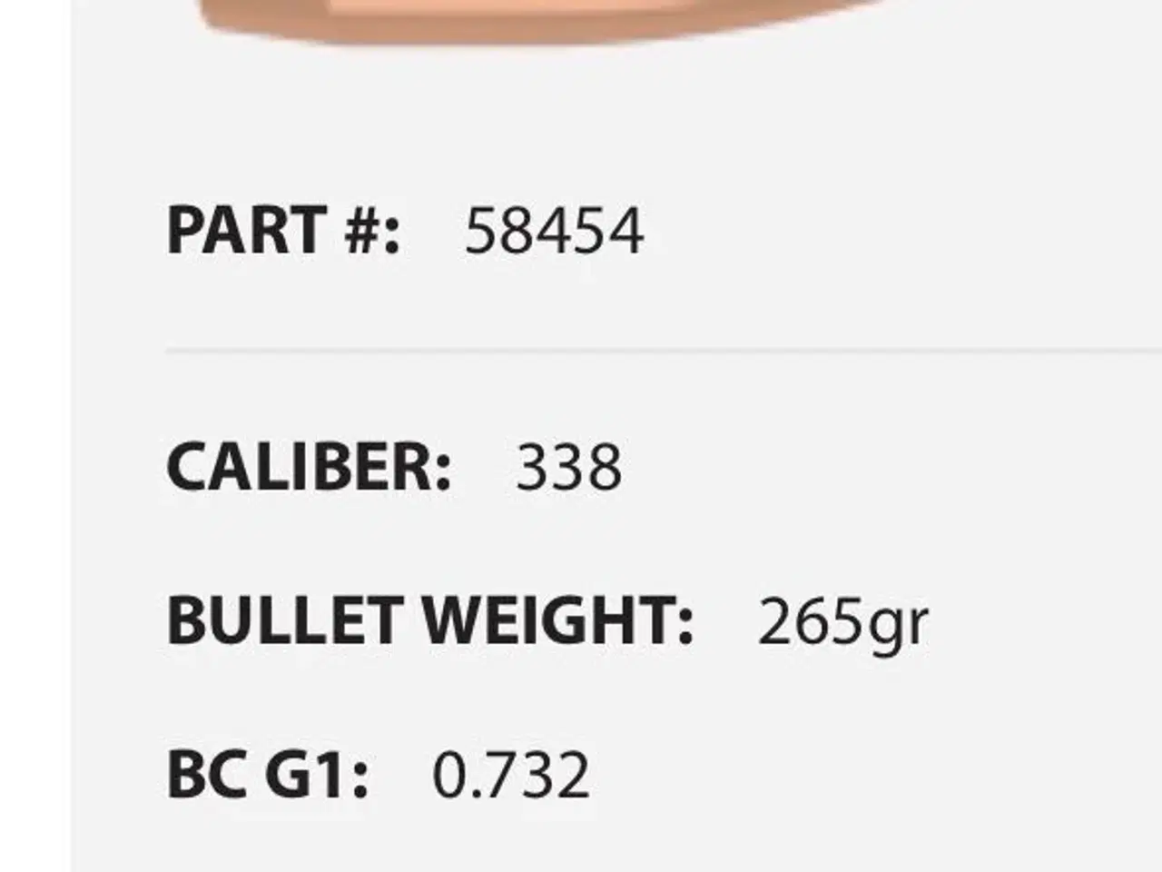 Billede 2 - 265 gr Nosler AccuBond LR cal. 338