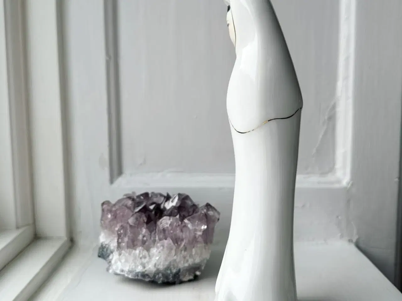 Billede 6 - Hvidklædt kvinde, porcelænsfigur
