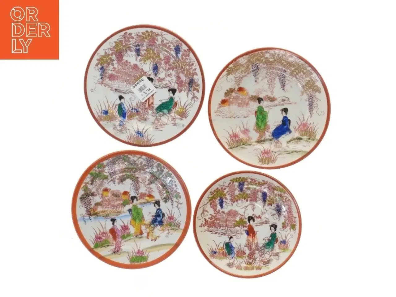 Billede 3 - Dekorative porcelænstallerkener (str. Ø 15,5 cm)