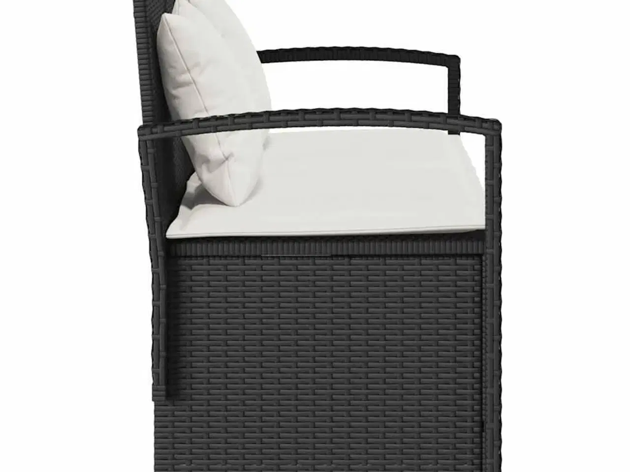 Billede 7 - Opbevaringsbænk til haven med hynde polyrattan sort