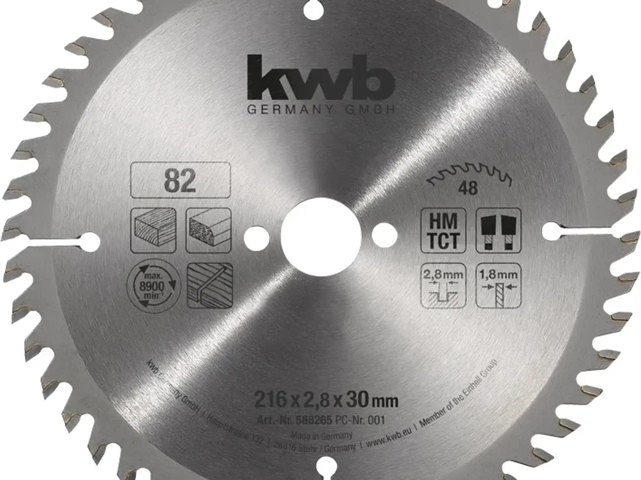 Billede 1 - Rundsavsklinge 210 x 30  mm - 64 tænder