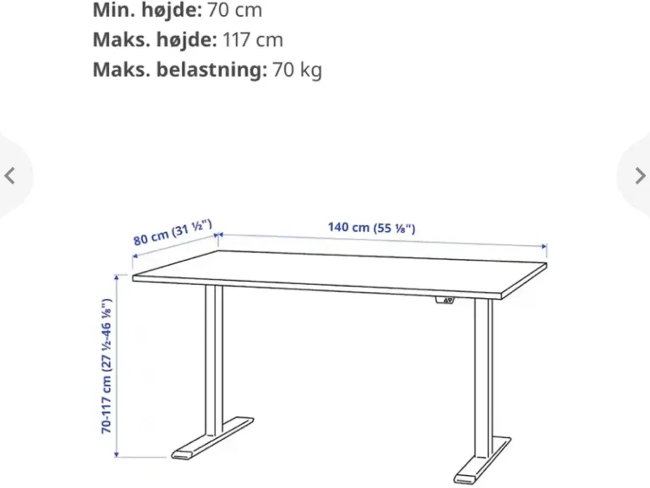 Billede 6 - Gamer stol hæve,sænke bord 