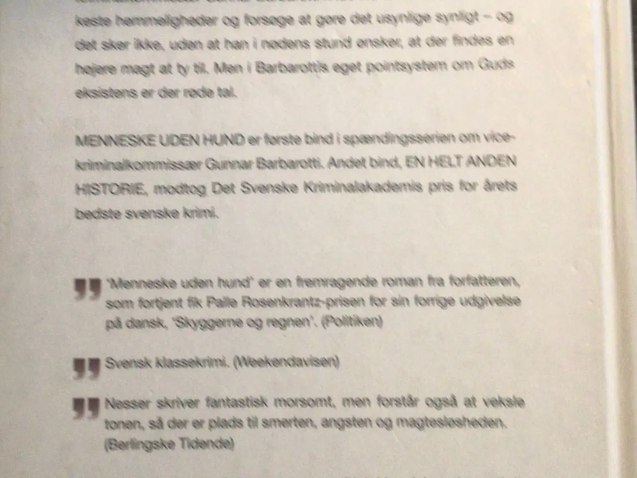 Billede 2 - Håkon Nesser : Menneske uden hund