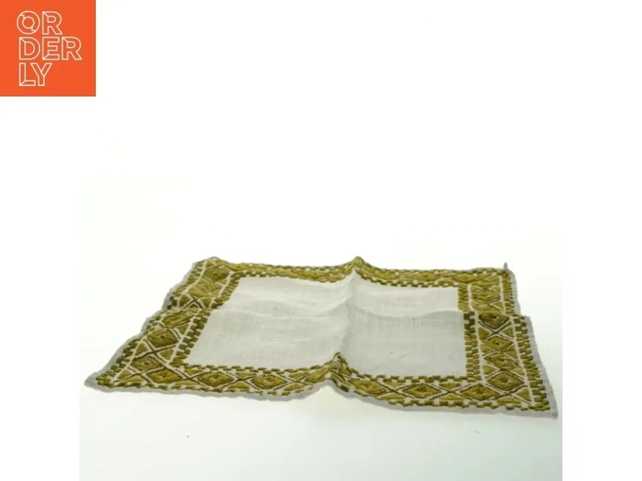 Billede 2 - Bordløber med guldbroderi (str. 32,5x18 cm)
