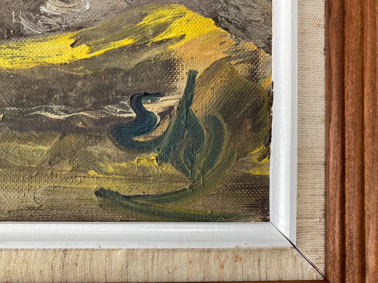 Billede 3 - 60’er kunst - godt udført natur oliemaleri med org