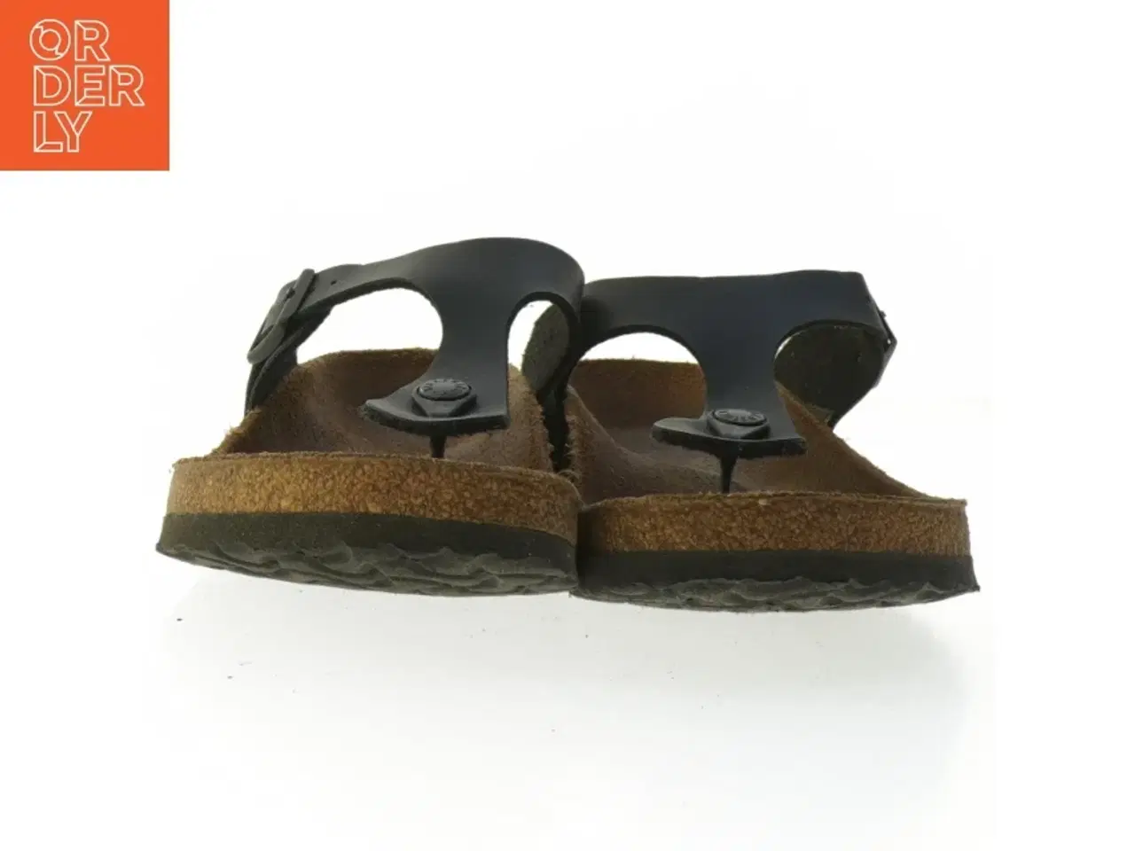 Billede 4 - Birkenstock Sort lædersandal med korksål (str. Længde, 28 cm)