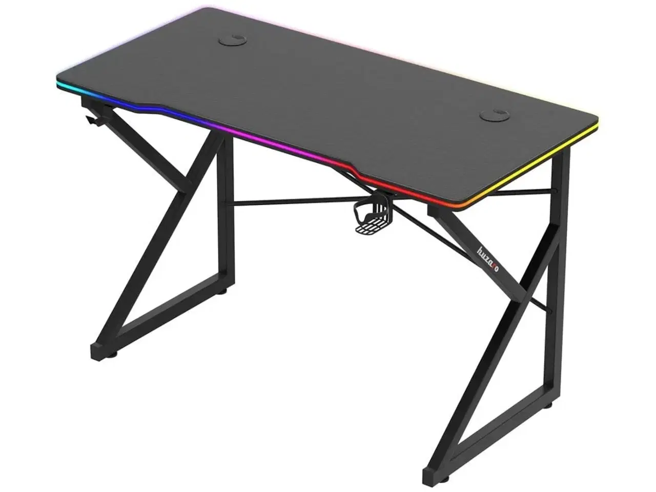 Billede 5 - Gamingbord Huzaro Hero 1.7 RGB – sort, 120×60 cm