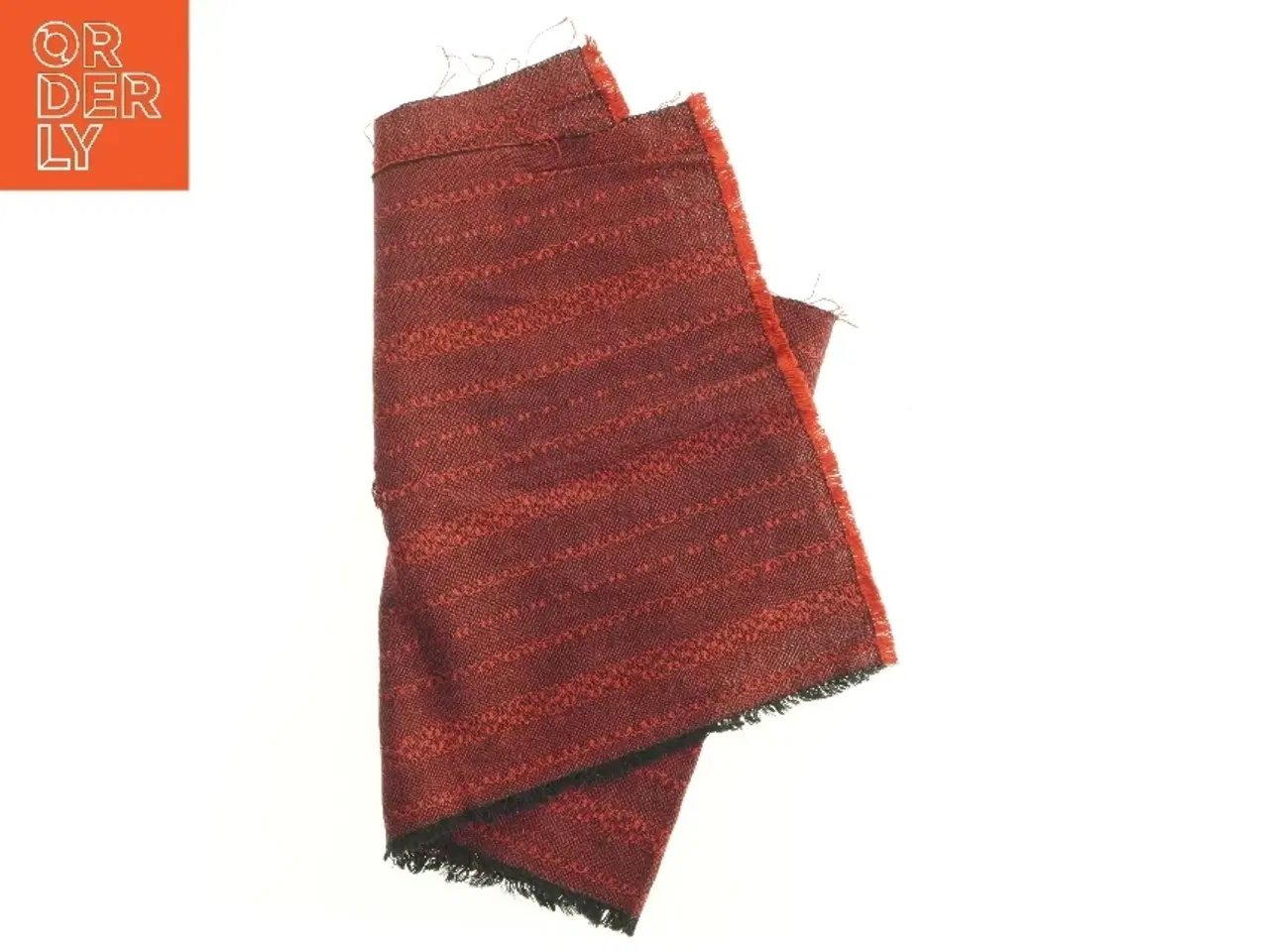 Billede 1 - Rødt håndvævet tæppe (str. 122 x 48 cm)