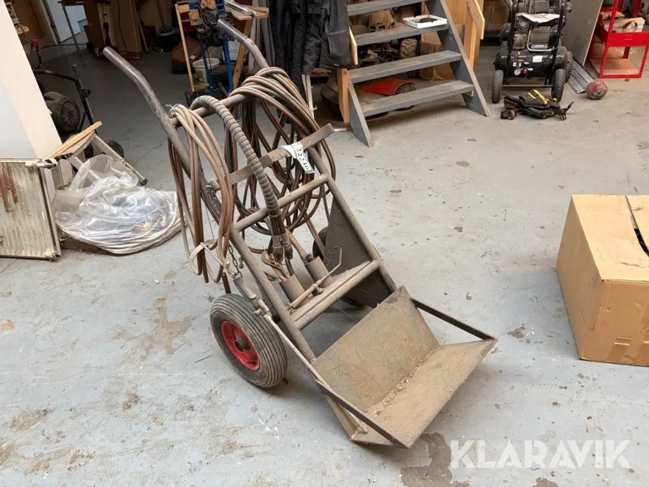 Billede 7 - Vogn til skærebrænder med slanger til