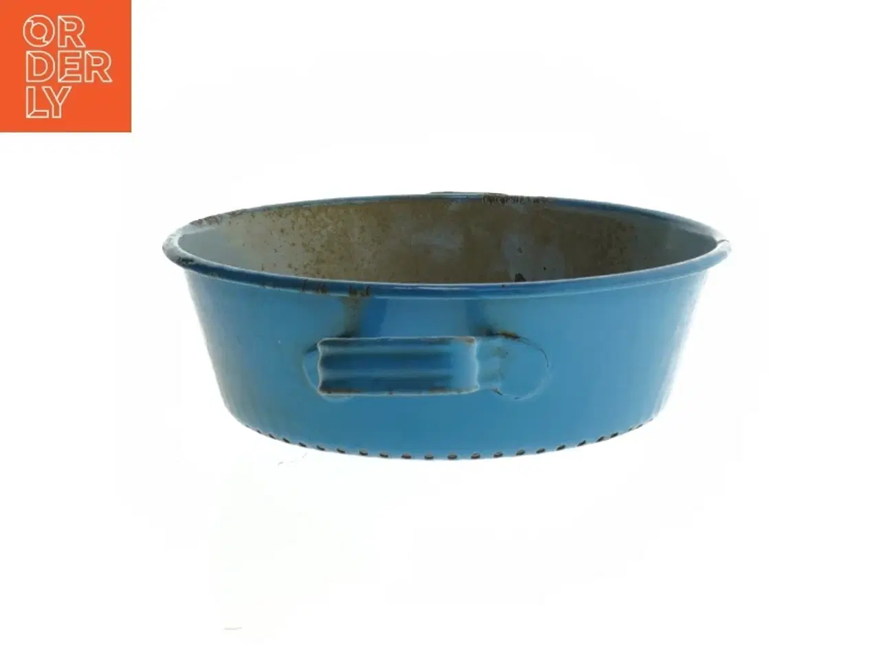 Billede 2 - Blåt emaljeret dørslag (str. Ø 23,5 cm)