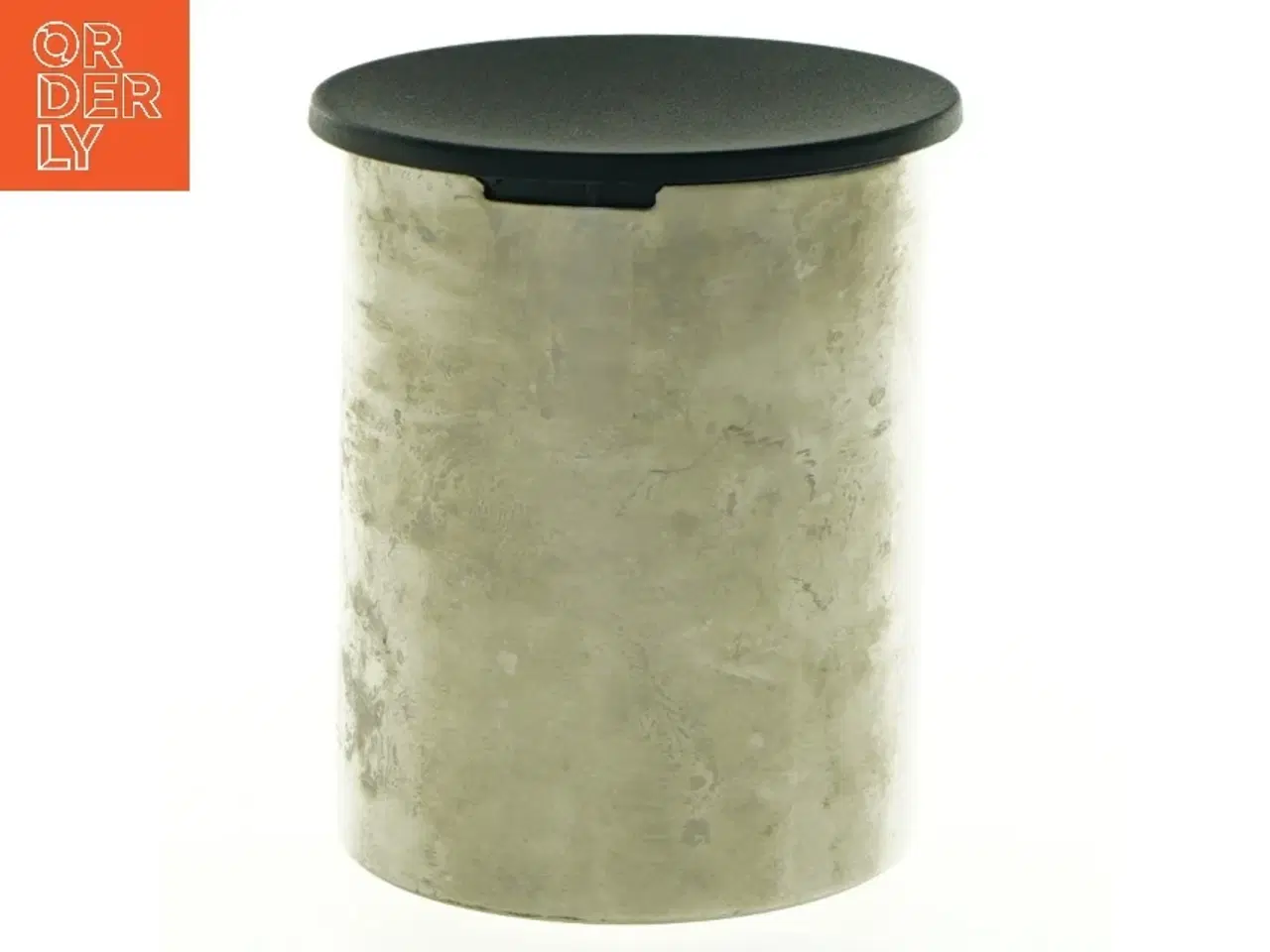 Billede 1 - Metalbeholder med låg (str. Ø 8. h 10. cm)