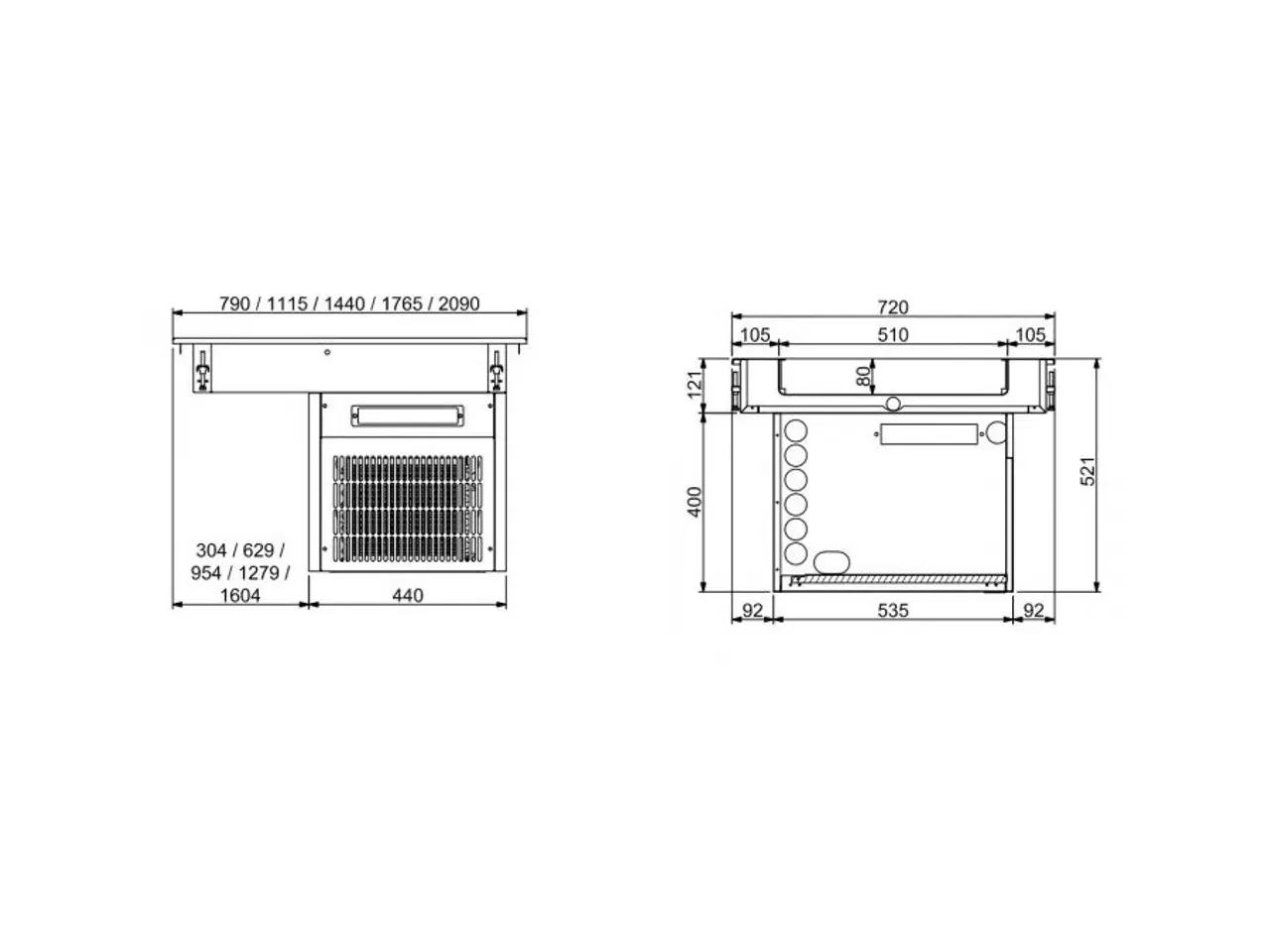 Billede 2 - Combisteel – Køleenhed – 2/1 GN