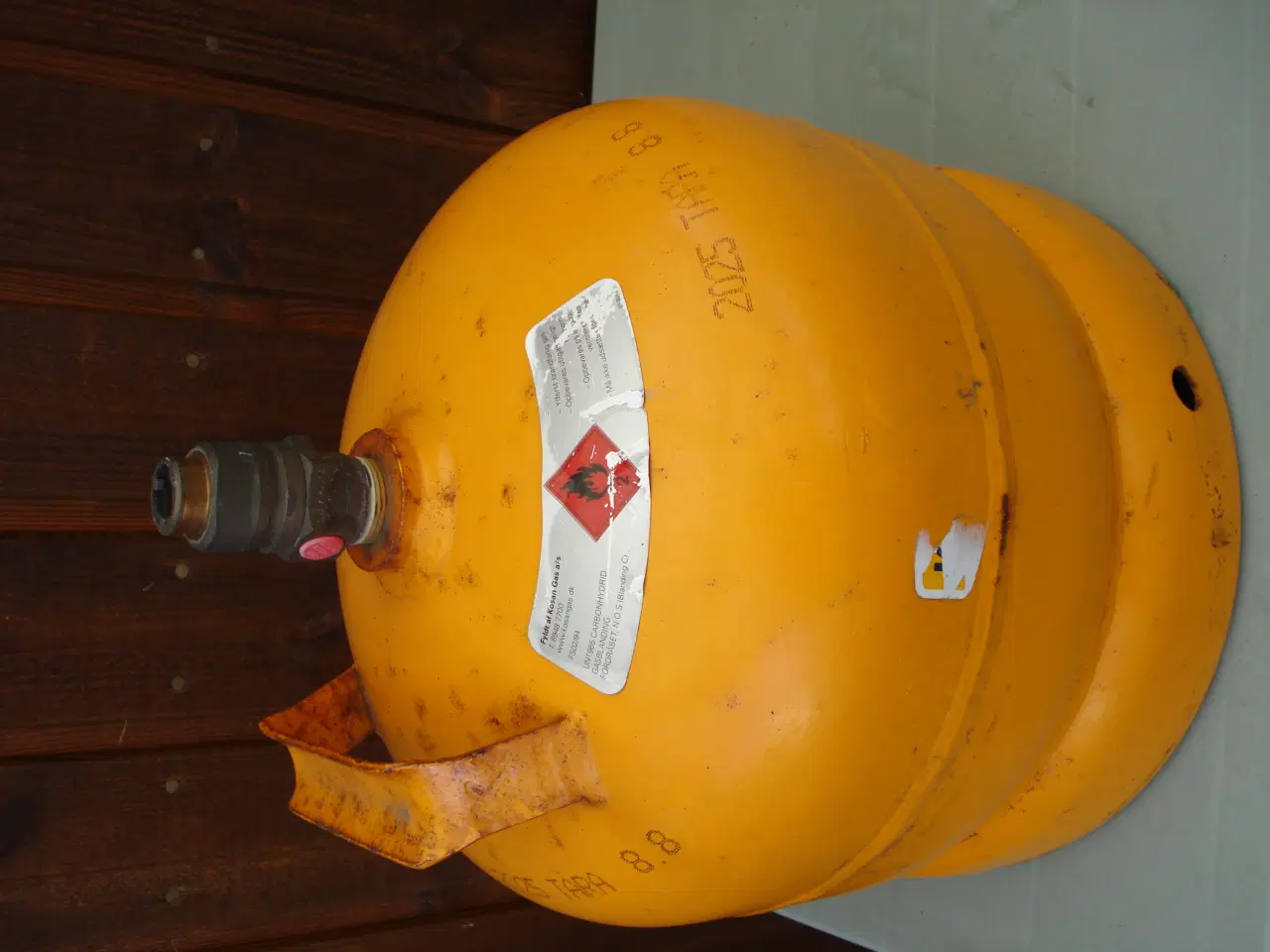 Billede 1 - 5 kg gul gasflaske tom