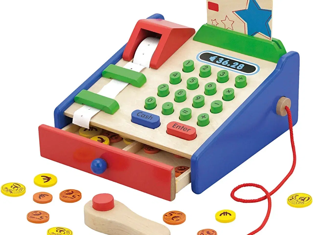 Billede 1 - VIGA Kasseapparat til Leg - Interaktiv Butikssjov
