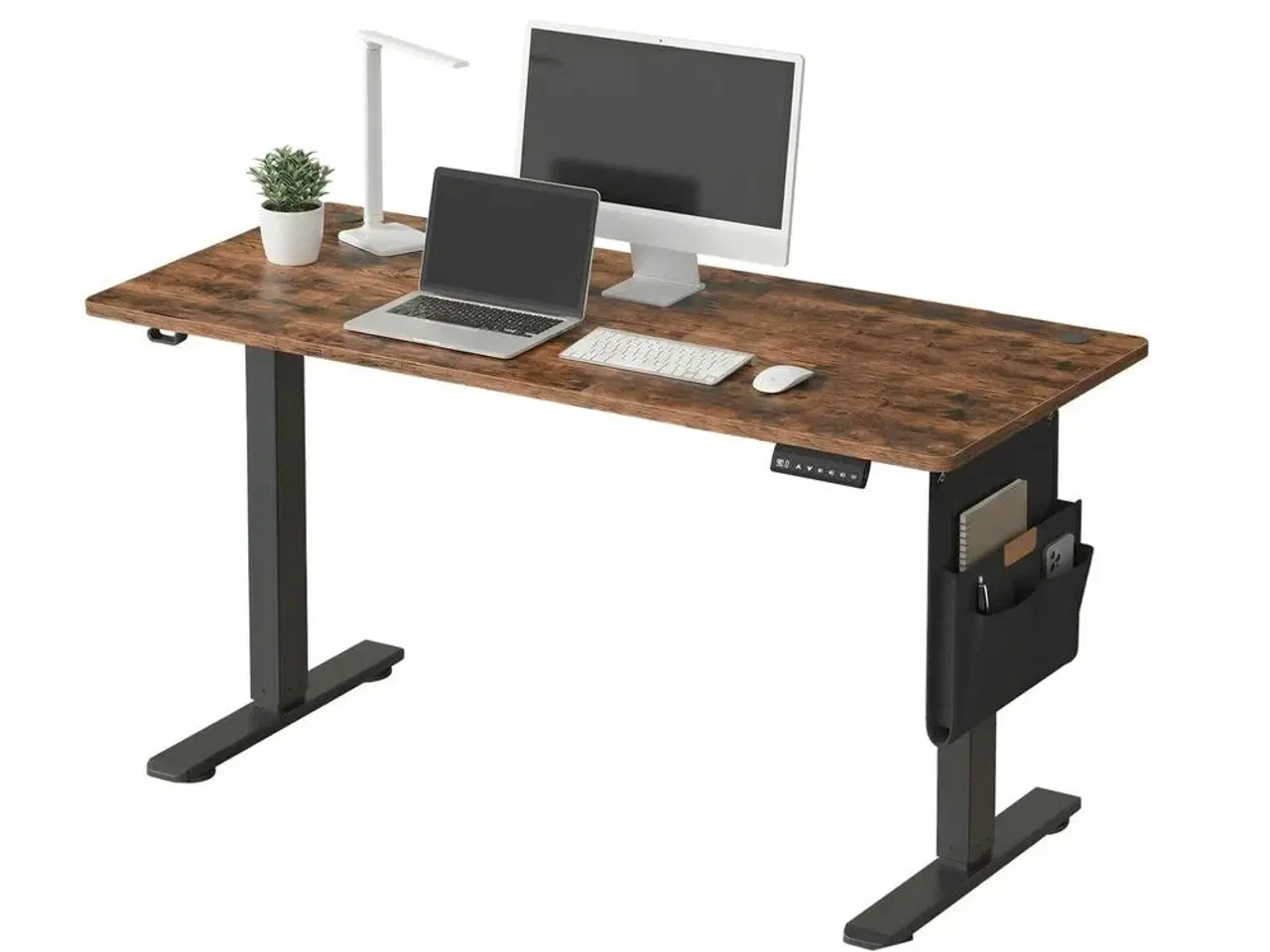 Billede 2 - Elektrisk hæve-sænkebord 180 × 80 cm med memory - vintage brun