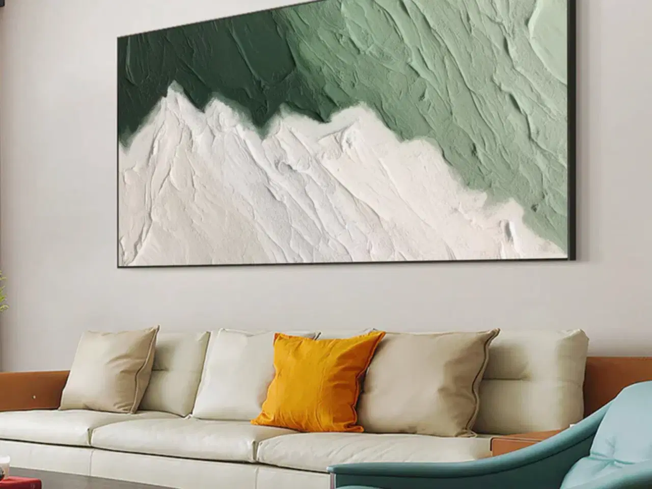 Billede 2 - Stort maleri 95 x 200 cm (Gratis levering)