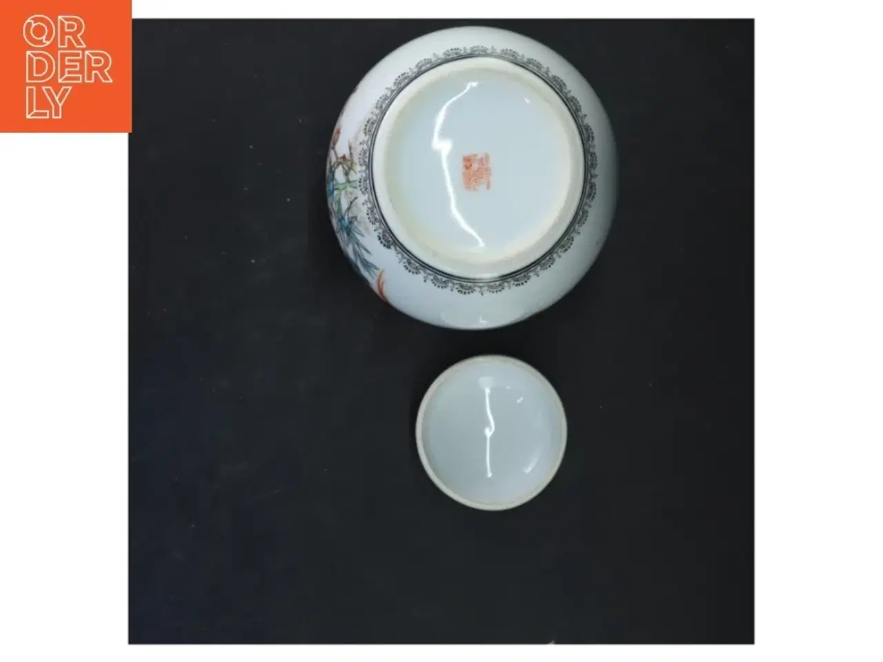 Billede 3 - Kinesisk ingefærkrukke med låg (str. 16x12 cm)