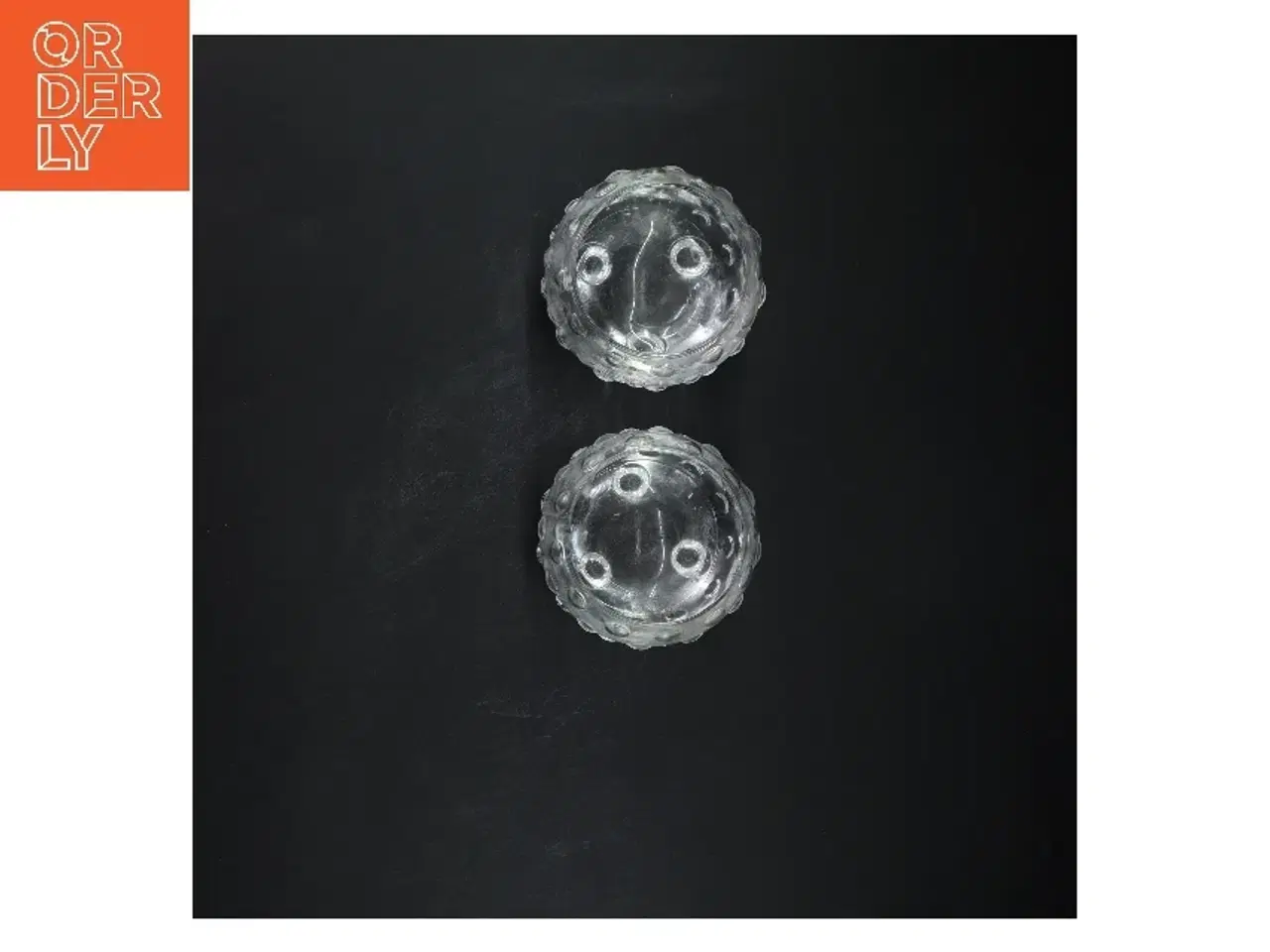 Billede 2 - Runde glasvaser med boblemønster (str. 2 styk, ø 9 cm)