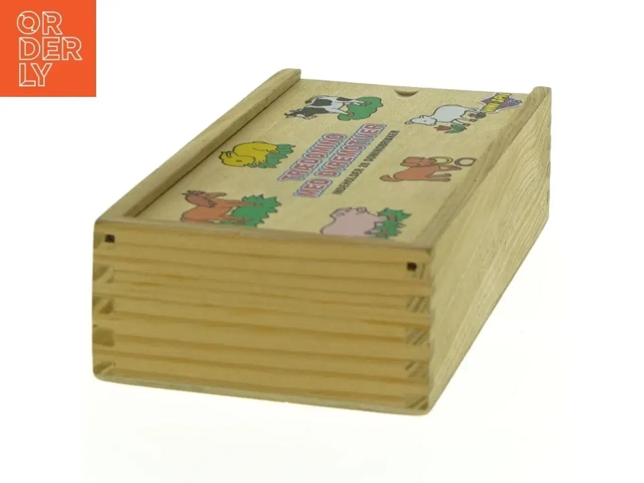 Billede 3 - Trædomino med dyremotiver (str. 18 x 10 x 5 cm)