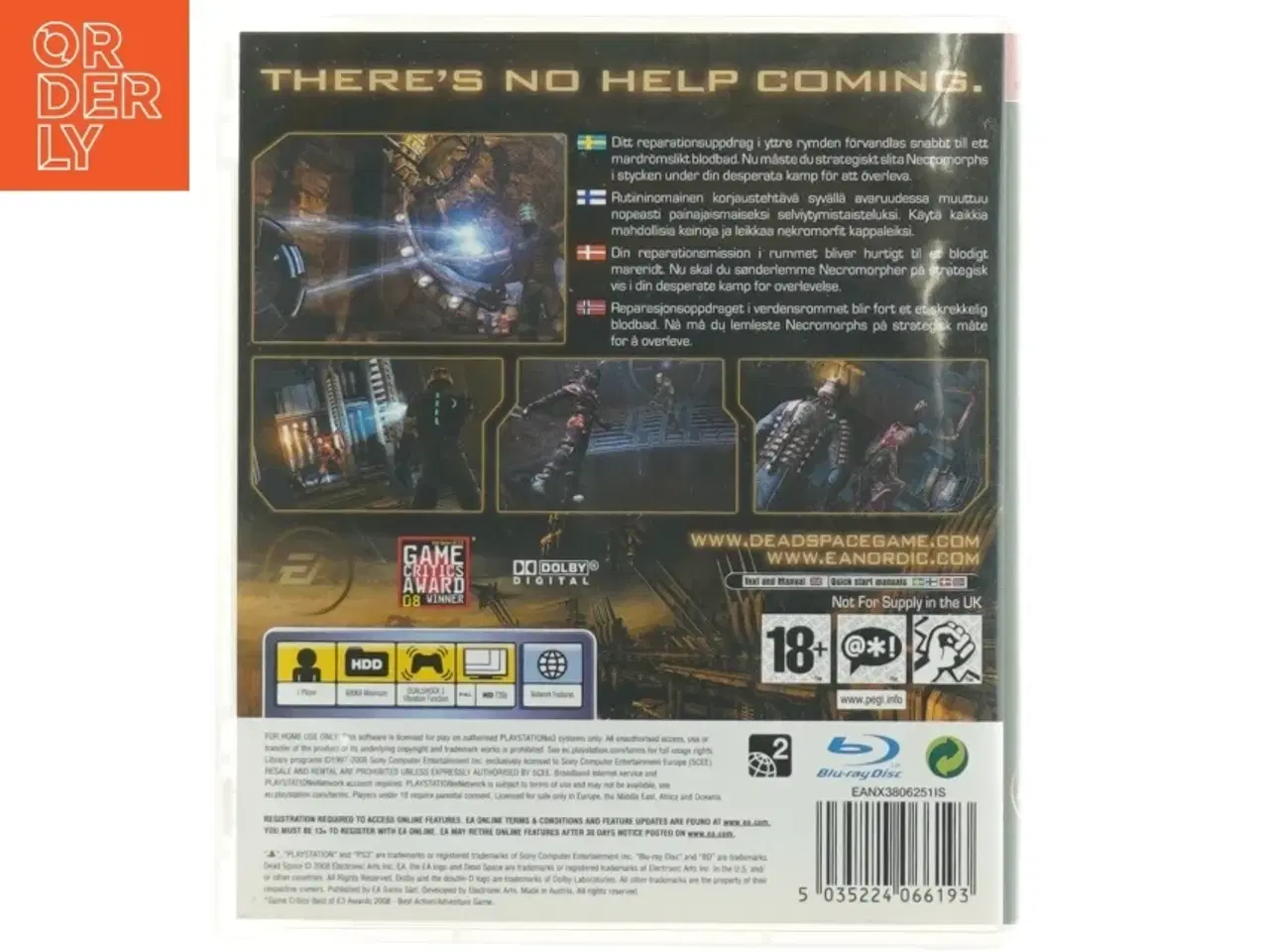 Billede 2 - PS3 spil &#39;Dead Space&#39;