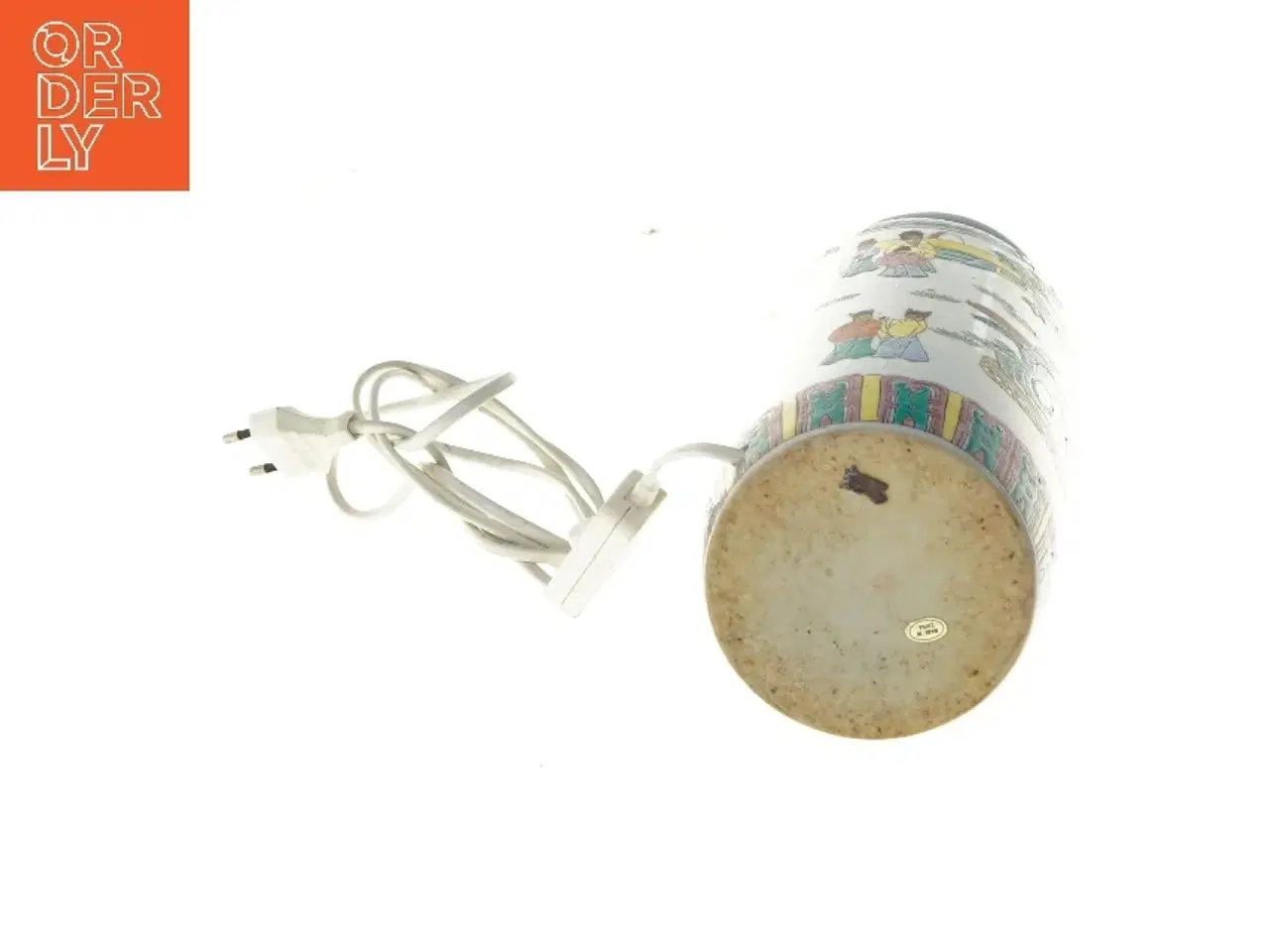 Billede 3 - Vintage bordlampe med asiatisk motiv (str. 42x11 cm)