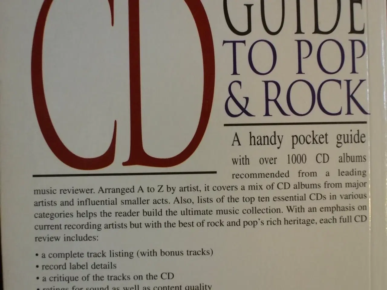 Billede 2 - cd guide to pop and rock, by paul roland, emne: mu