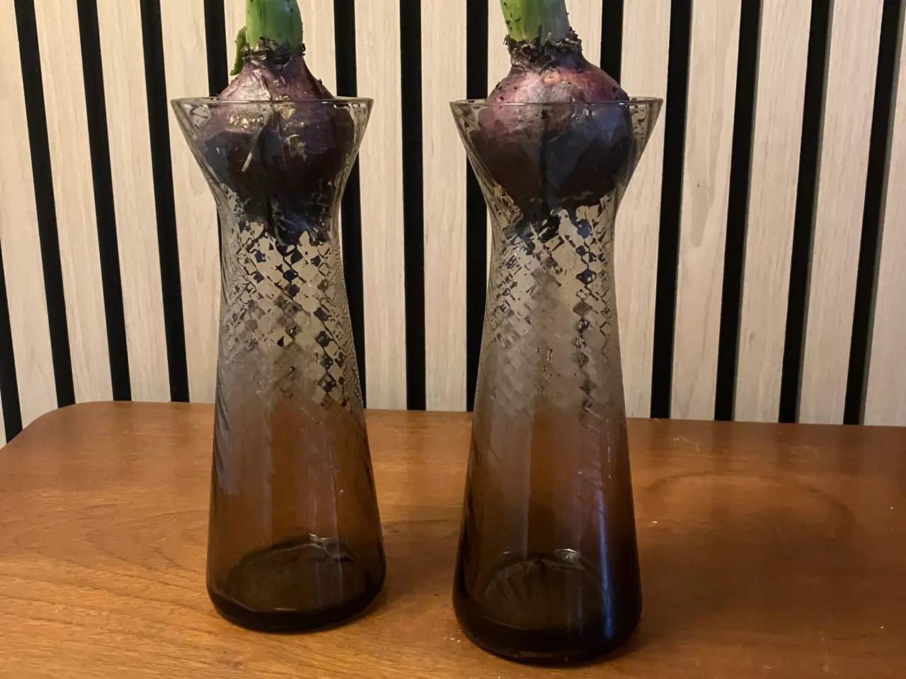 Billede 3 - Hyacintglas med optiske striber i god stand