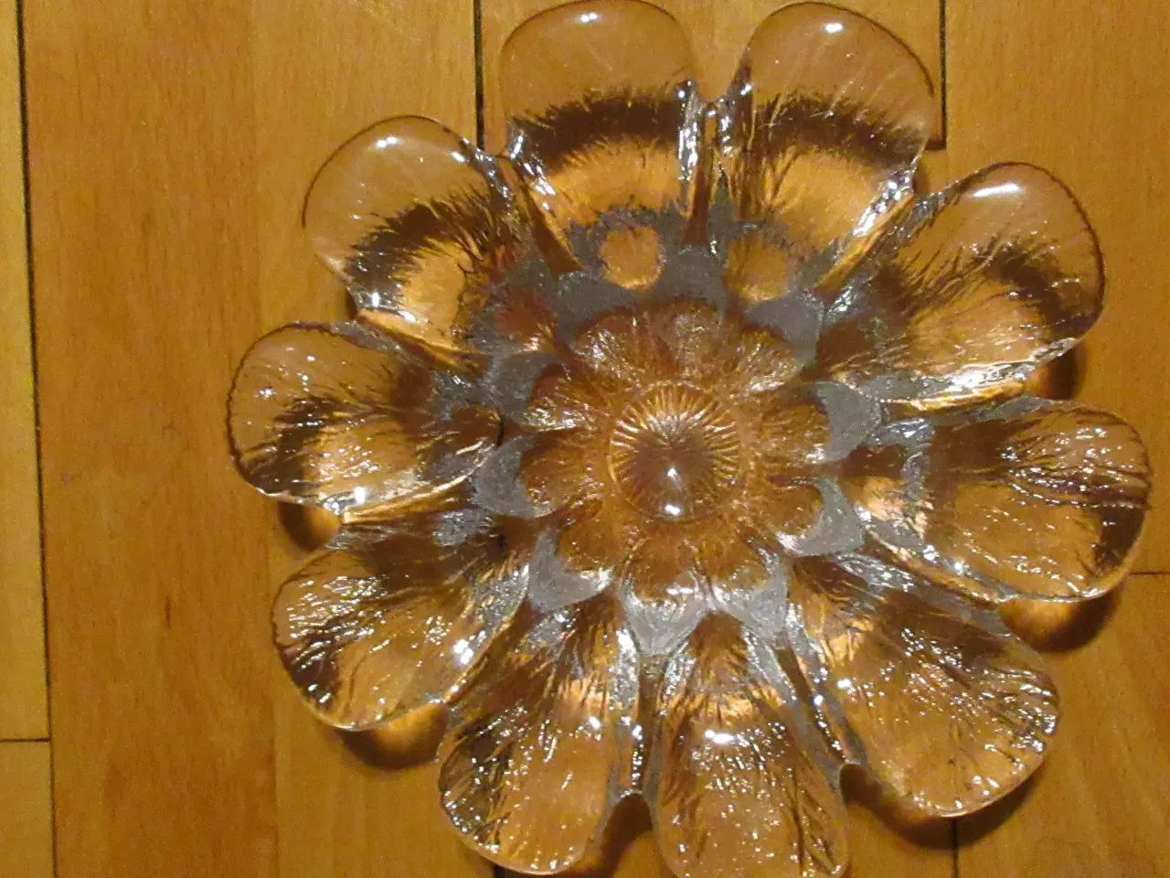Billede 2 - Blomst Glas skål, til kaffebordet