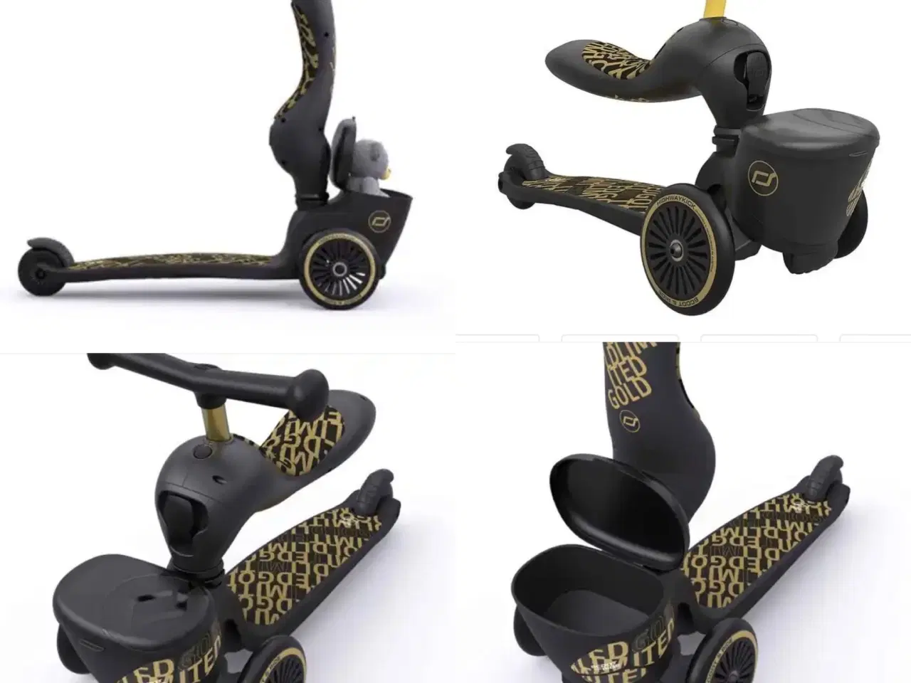 Billede 1 - 2-i-1 scooter / løbecykel / løbehjul