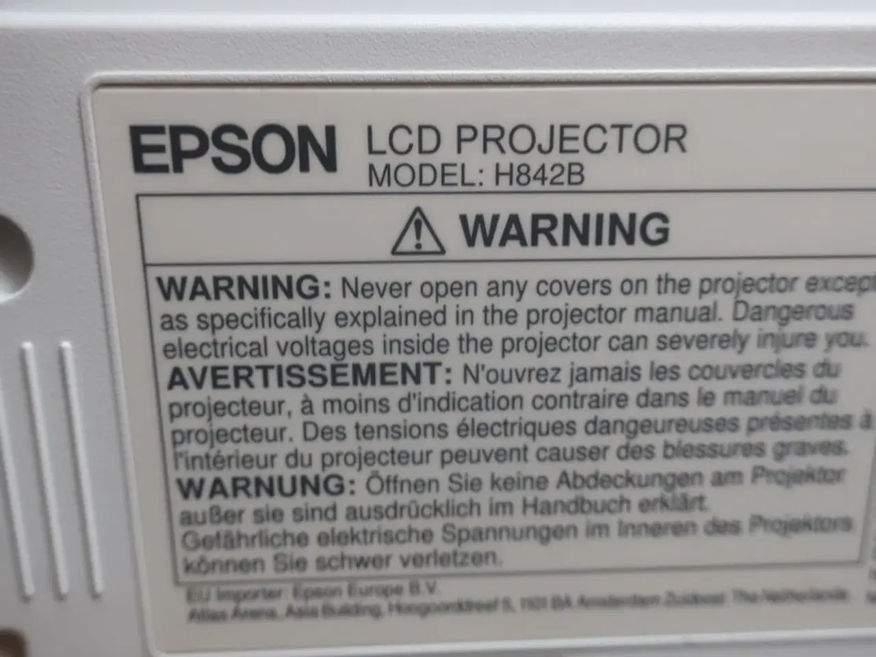 Billede 5 - Projector EPSON H842B