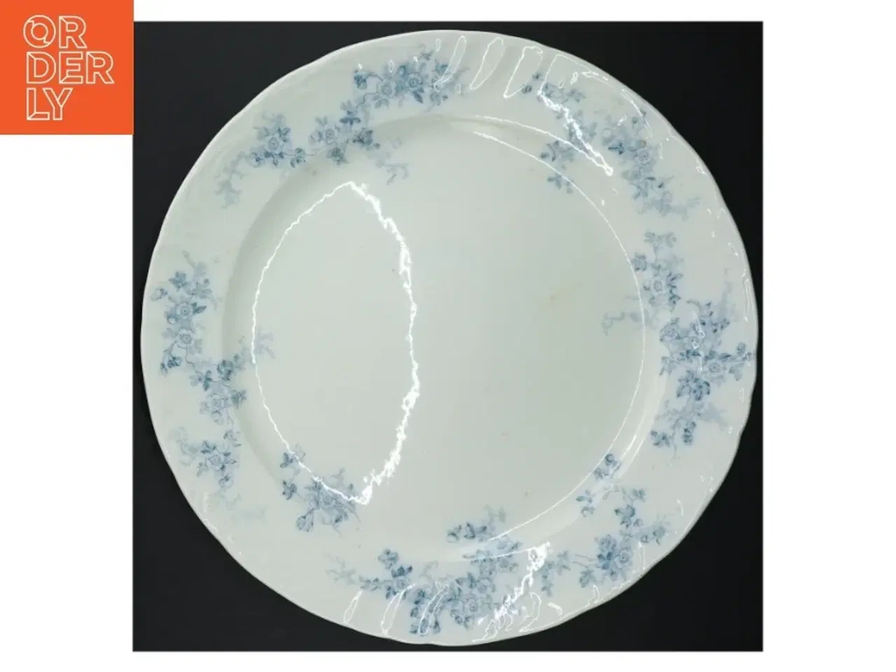 Billede 1 - Gammelt Porcelænsfad med blomstermønster fra Hartington (str. Ø. 33 cm)