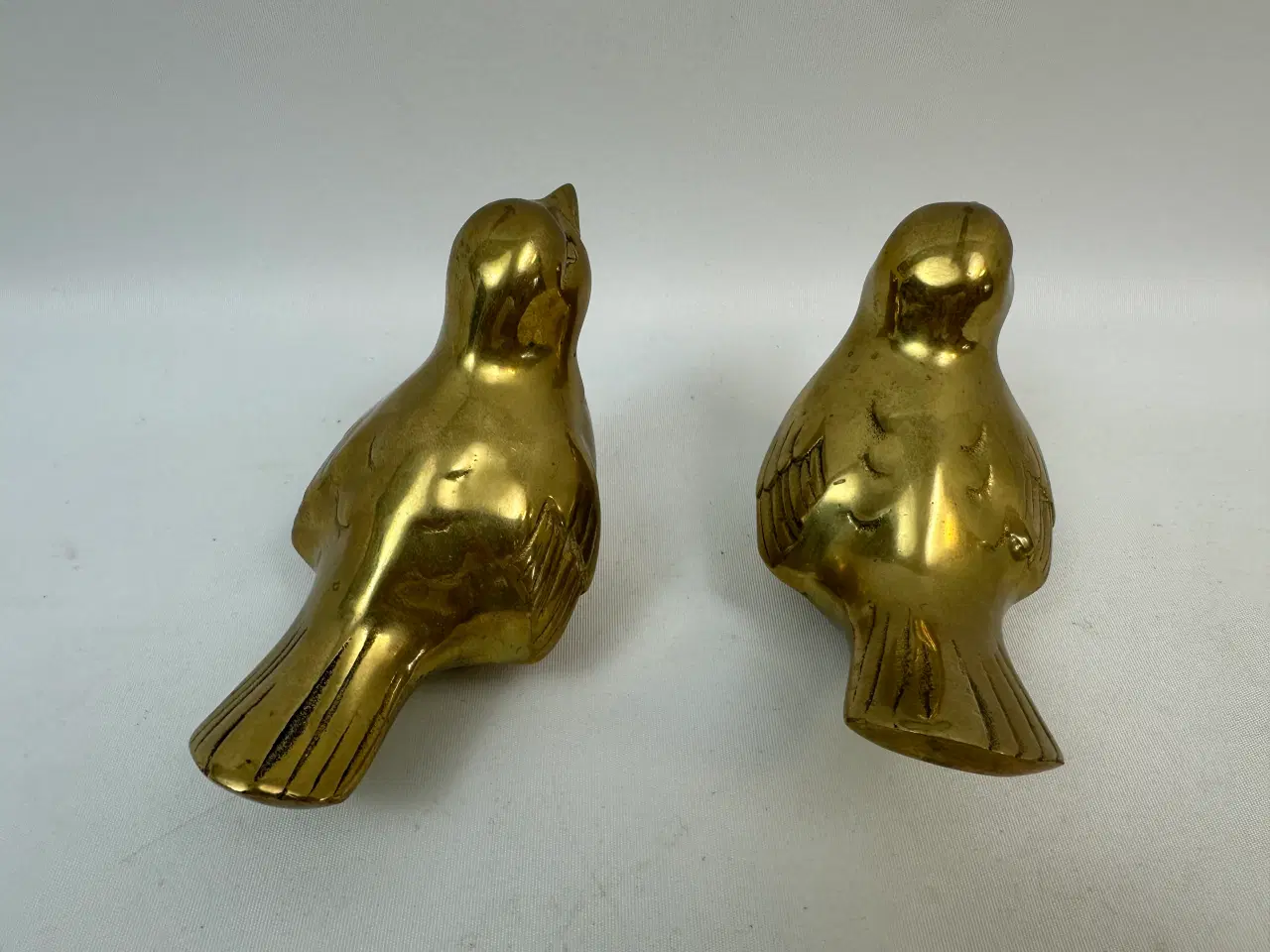 Billede 6 - 2 stk. fugle / spurve i messing (retro)