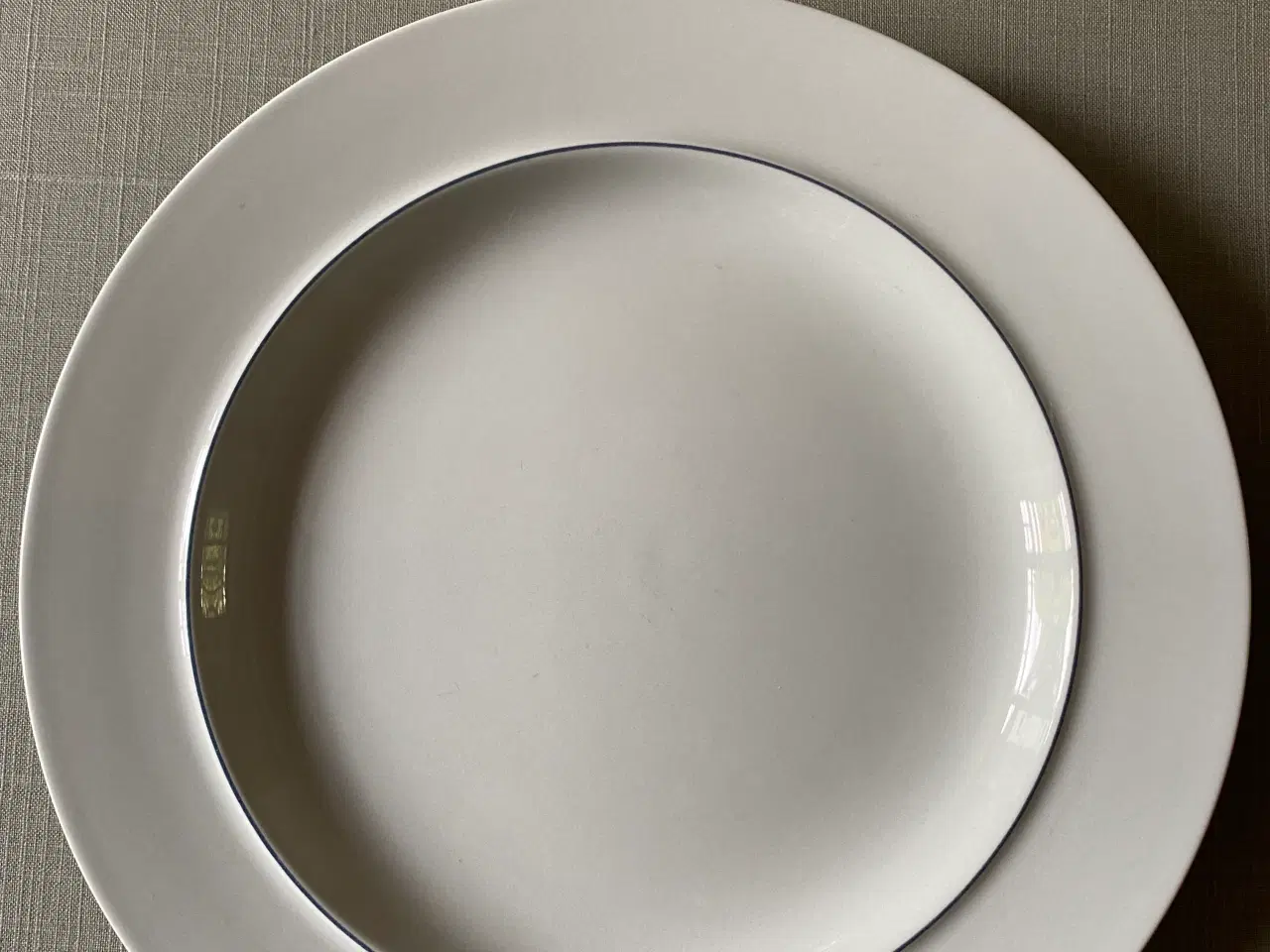 Billede 1 - Blåkant frokosttallerken 21 cm 10 stk.
