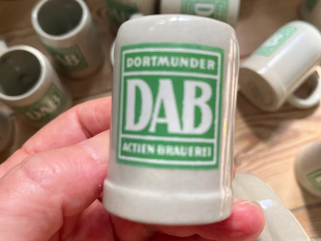 Billede 3 - DAB ølkrus og snapseglas porcelæn