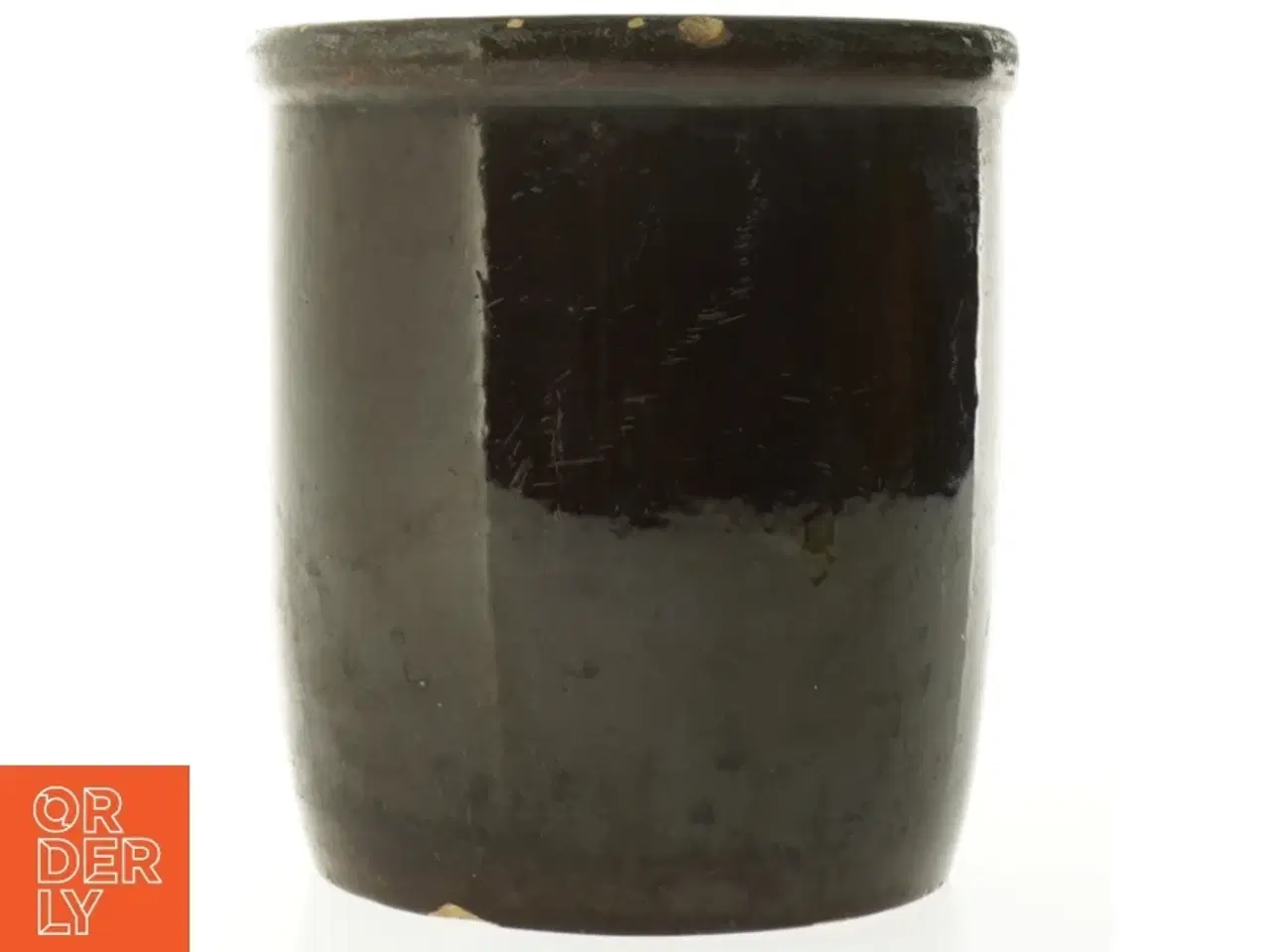 Billede 4 - Syltekrukke sort keramik urtepotteskjuler (str. 18 x 16 cm)