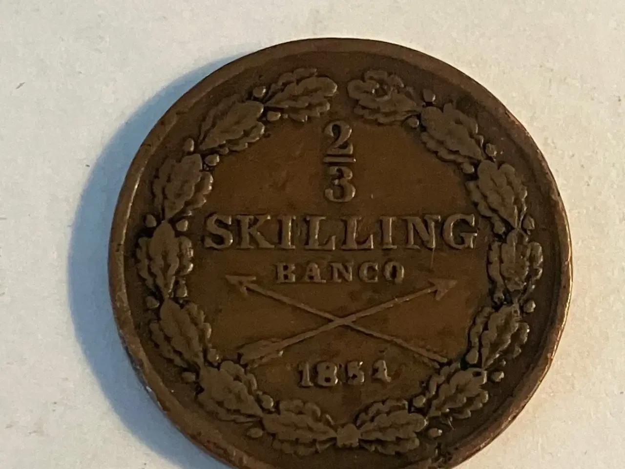 Billede 1 - 2/3 Skilling Banco Sweden 1851
