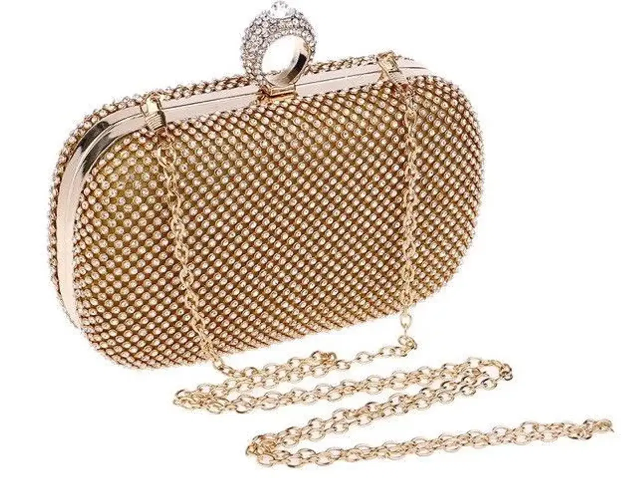 Billede 1 - Guld clutch taske festtaske med similisten 