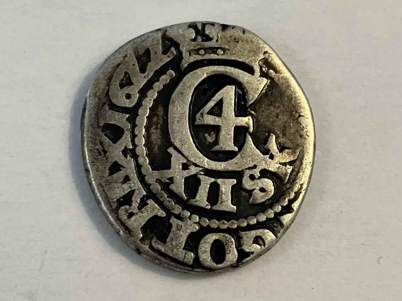 Billede 1 - 12 Skilling 1622 - Renset