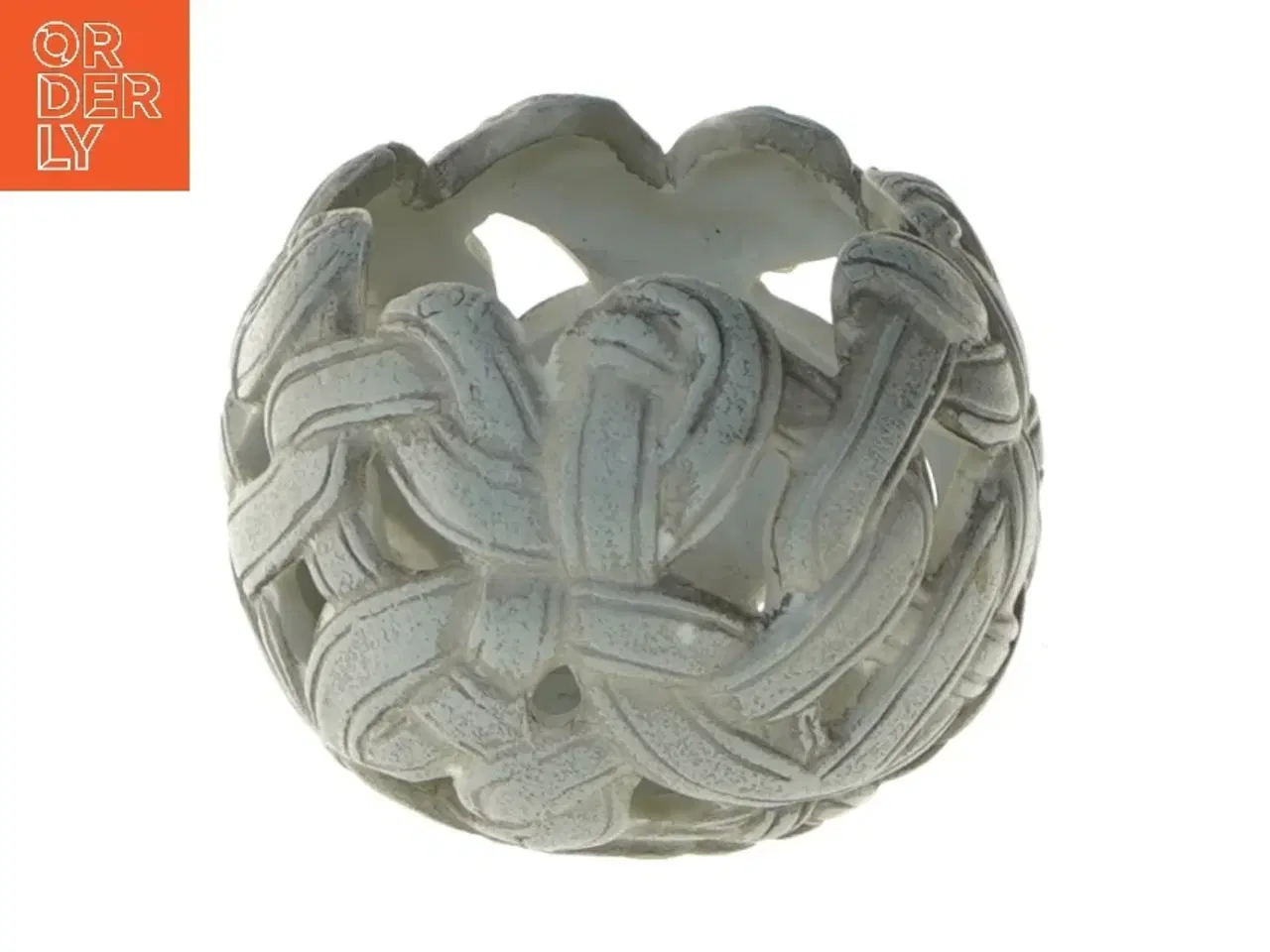 Billede 1 - Dekorativ vase med blomstermønster (str. 9 cm)