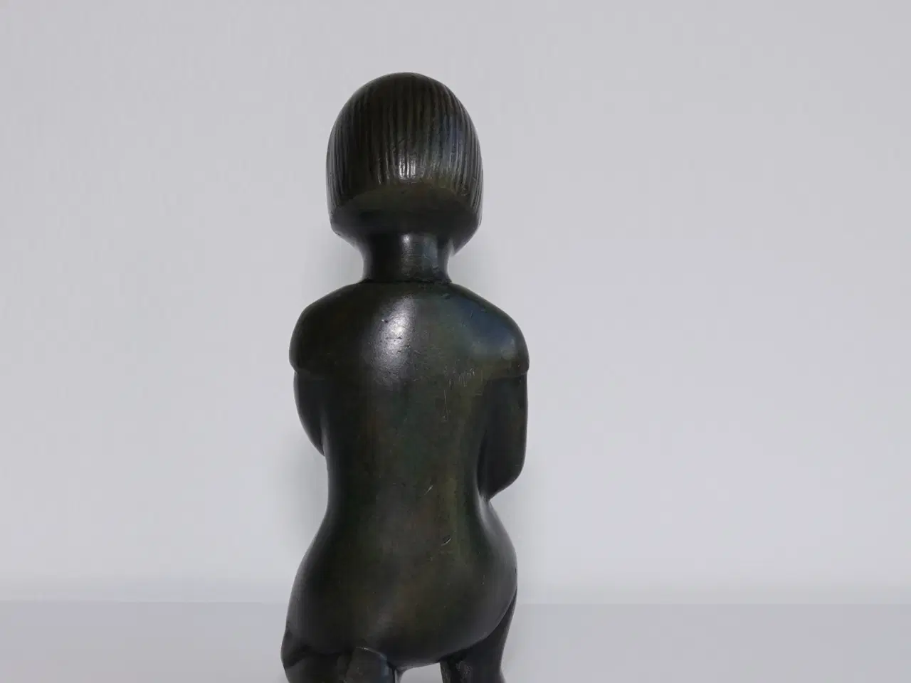 Billede 6 - Ældre figur i massiv patineret bronze fra ca. 1930