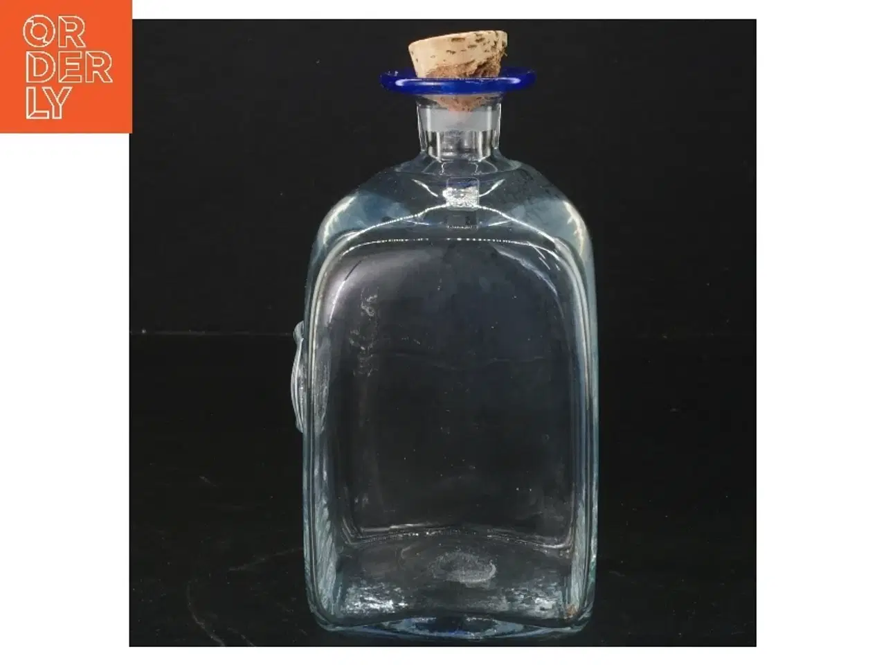 Billede 3 - Glasflaske med korkprop (str. 17x8x8 cm)