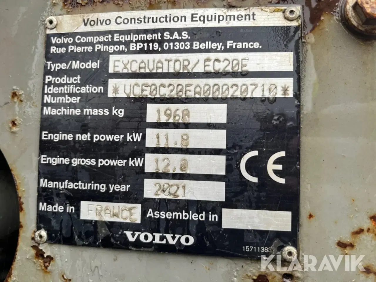 Billede 6 - Gravemaskine Volvo EC20E