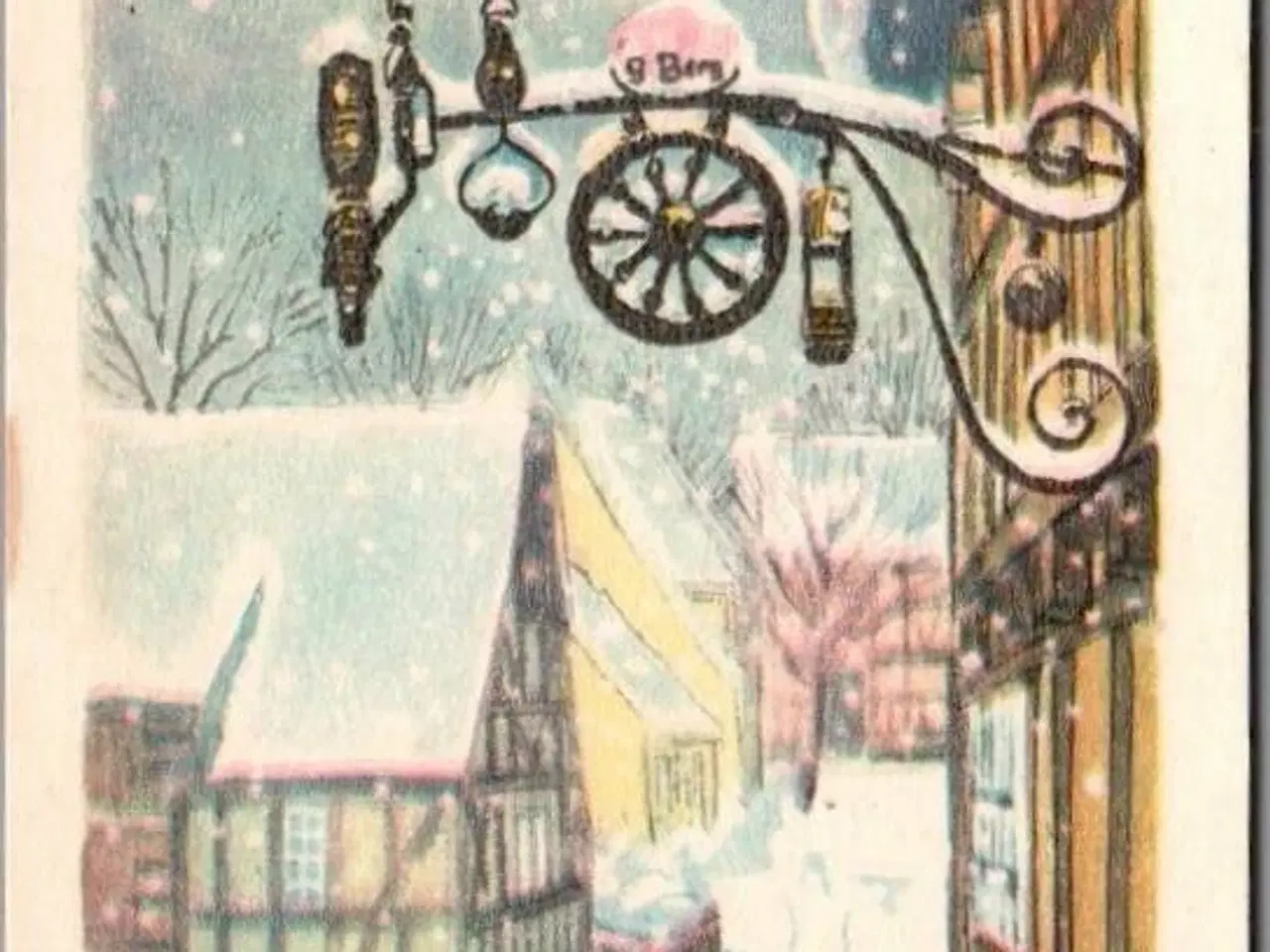 Billede 1 - Illa - Glædeligt Nytår - Eneret Serie 850 - Postkort -  Brugt