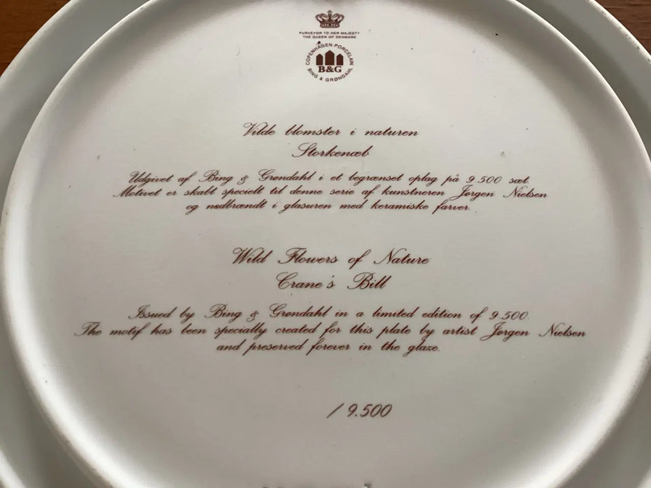 Billede 6 - Bing&Grøndahl platte nr 1 i serien “vilden blomste