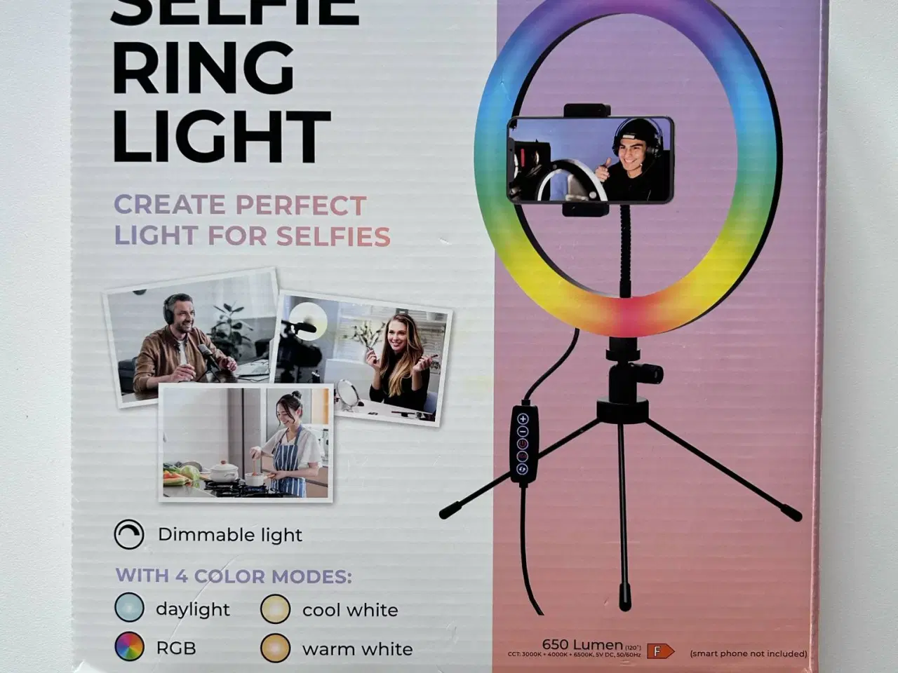 Billede 1 - Selfie ring light with tripod, bordmodel