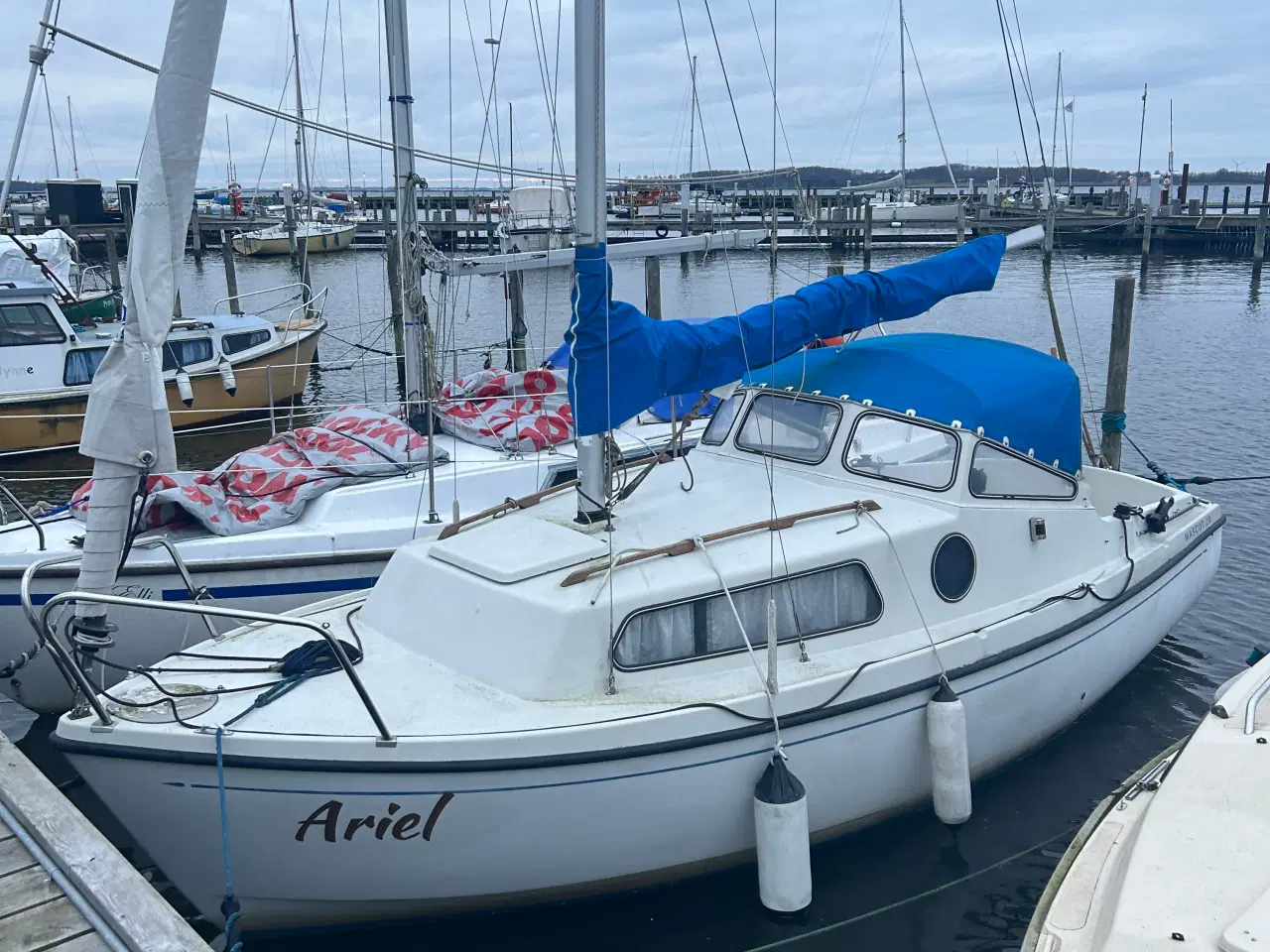 Billede 1 - Motorsejler 21 fod med havne plads 