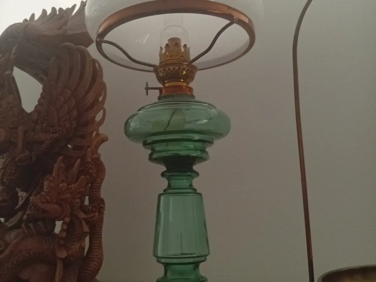 Billede 1 - Petroleums lampe i blå